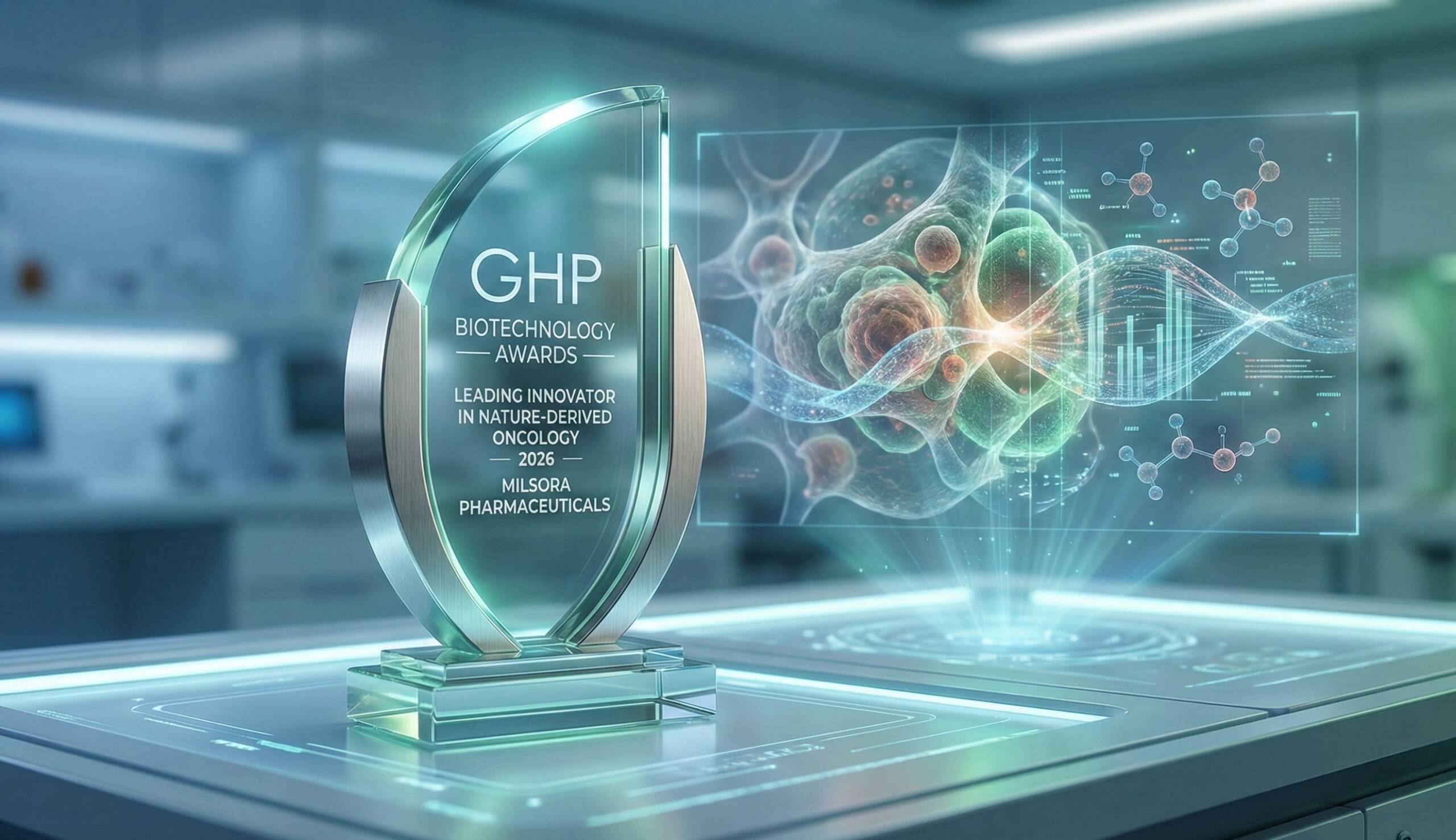 Milsora was awarded "Leading Innovator in Nature-Derived Oncology" by Global Health & Pharma